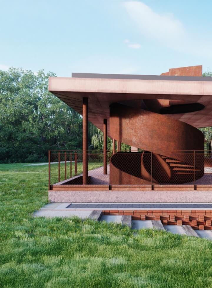 cantina ce rese: scala a vista a chiocciola molto particolare